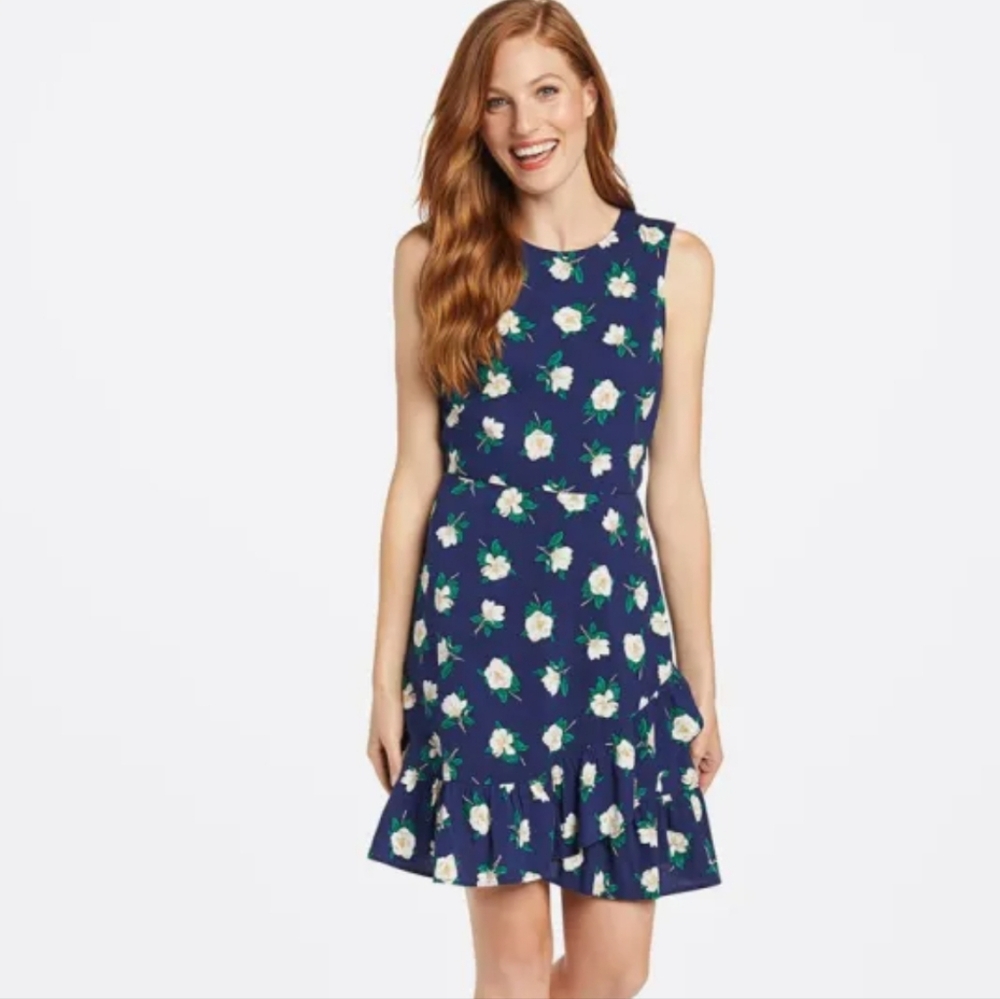 Draper James Floral Print Faux Wrap Dress Size 0